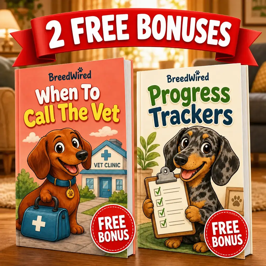Free bonuses: When to Call the Vet Quick Sheet and Printable Progress Trackers